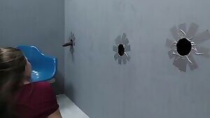 Jojo Kiss plays peek-a-bbc in a gloryhole