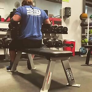 Michaela Aycock dumbell pressing 100s