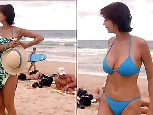 Catherine Bell Blue Bikini