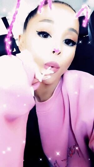 Ariana sucking the tip like this as you're cumming