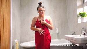 Satin Clothing Clothed Lingerie Messy Non-nude
