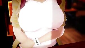 Public Futa Jerk Off in a Restaurant