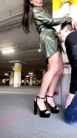 Hidden Strapon Femdom Pegging Public