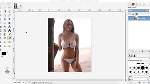 Made a quick timelapse of bubbling the bottom half of a bikini-clad beauty. Top half and finished product to come