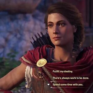 Kassandra picking up an lucky NPC