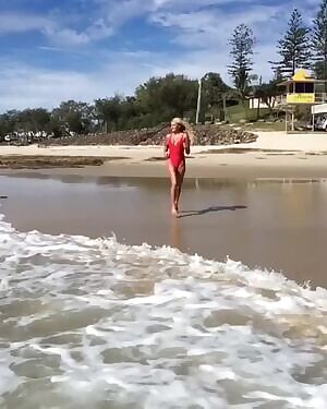 Running on the beach