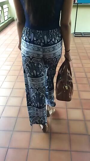 With her bag