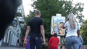 Great Ass Blonde Girlfriend Followed And Filmed With Candid Camera