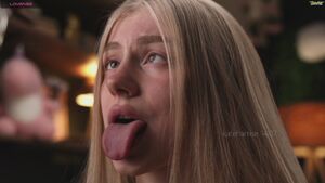 Ahegao With Sound Blonde Tongue
