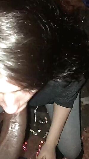 Cute White Girl Deepthroats Long Cock