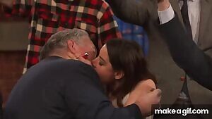 Lucky make out with Aubrey Plaza