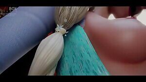 Elsa anal fuck and creampie