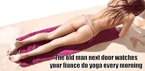 While he strokes his long cock